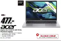 MediaMarkt acer Aspire Go 15 AG15-42P-R1AL aanbieding