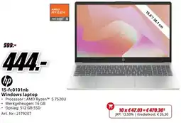 MediaMarkt hp 15-fc0101nb Windows laptop aanbieding