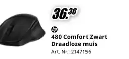 MediaMarkt 480 Comfort Zwart Draadloze muis aanbieding