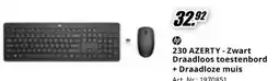 MediaMarkt 230 AZERTY-Zwart Draadloos toestenbord + Draadloze muis aanbieding