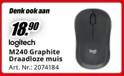 MediaMarkt logitech M240 Graphite Draadloze muis aanbieding