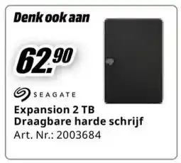 MediaMarkt SEAGATE Expansion 2 TB Draagbare harde schrijf aanbieding