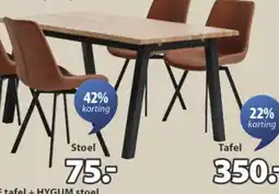 Jysk SKOVLUNDE tafel aanbieding