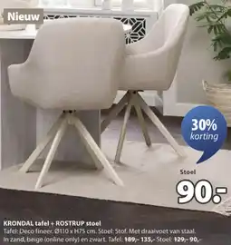 Jysk ROSTRUP stoel aanbieding