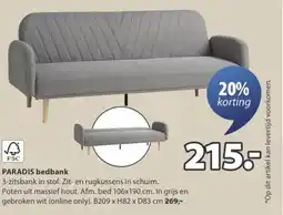 Jysk PARADIS bedbank aanbieding