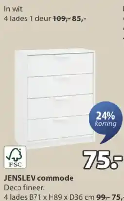 Jysk JENSLEV commode aanbieding
