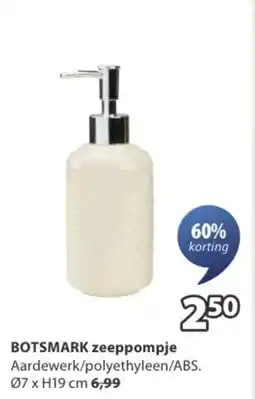 Jysk BOTSMARK zeeppompje aanbieding