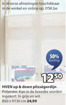 Jysk HVEN up & down plisségordijn aanbieding