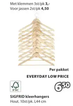Jysk Sigfrid Kleerhangers aanbieding