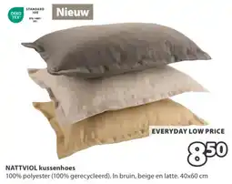 Jysk NATTVIOL kussenhoes aanbieding