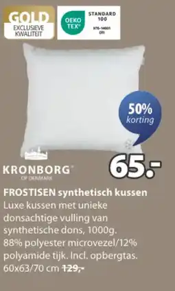 Jysk Frostisen synthetisch kussen aanbieding