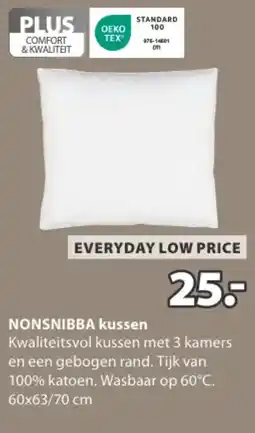 Jysk Nonsnibba kussen aanbieding