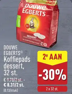 ALDI Douwe egberts koffiepads dessert aanbieding