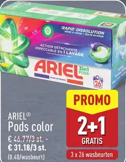 ALDI Ariel pods color aanbieding