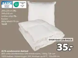 Jysk Alta eendenveren dekbed aanbieding