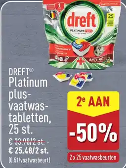 ALDI Dreft platinum plus vaatwastabletten aanbieding