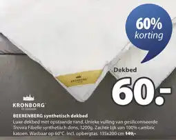 Jysk Beerenberg synthetisch dekbed aanbieding