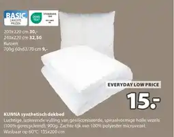 Jysk KUNNA synthetisch dekbed aanbieding