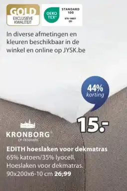 Jysk Edith hoeslaken voor dekmatras aanbieding