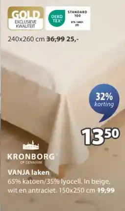 Jysk Vanja laken aanbieding