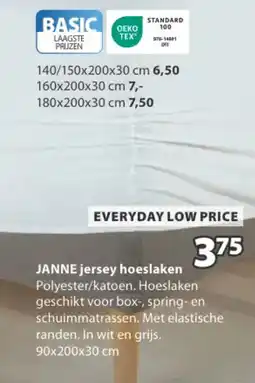 Jysk Janne jersey hoeslaken aanbieding