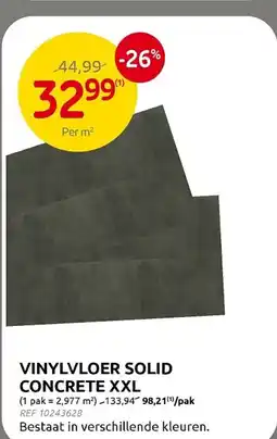 Brico Vinylvloer solid concrete xxl aanbieding
