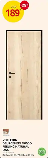 Brico Thys volledig deurgeheel wood feeling natural oak aanbieding