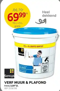 Brico Sencys verf muur & plafond aanbieding