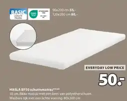 Jysk Hasla BF50 schuimmatras aanbieding