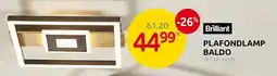 Brico Brilliant plafondlamp baldo aanbieding