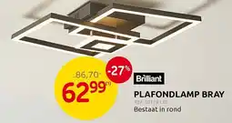 Brico Brilliant plafondlamp bray aanbieding