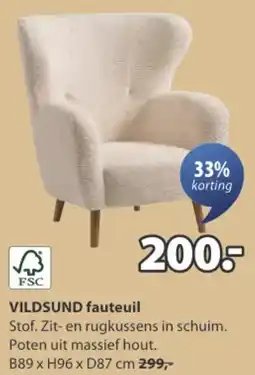 Jysk Vildsund fauteuil aanbieding