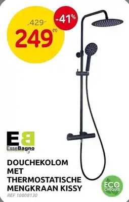 Brico EsseBagno douchekolom met thermostatische mengkraan kissy aanbieding