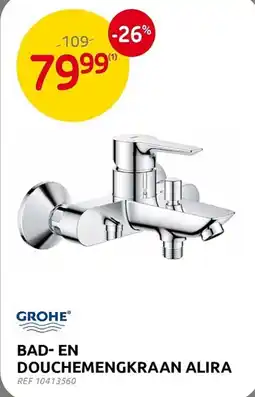Brico Grohe bad- en douchemengkraan alira aanbieding