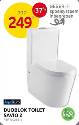 Brico Aquazuro duoblok toilet savio 2 aanbieding