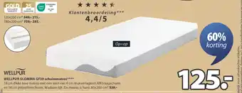 Jysk Wellpur glomma GF30 schuimmatras aanbieding