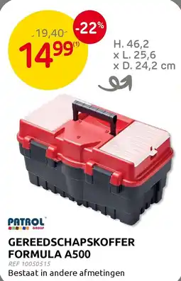 Brico Patrol gereedschapskoffer formula a500 aanbieding