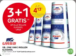 Brico Ursa pak van 3 rollen glaswol aanbieding