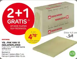 Brico Rockwool pak van 10 isolatieplaten aanbieding