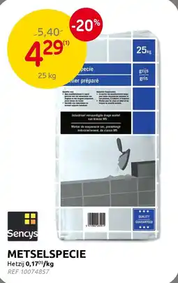 Brico Sencys metselspecie aanbieding