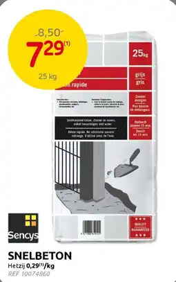 Brico Sencys snelbeton aanbieding