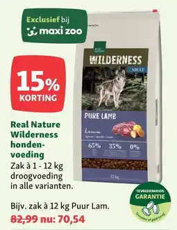 Maxi Zoo Real Nature Wilderness honden- voeding aanbieding