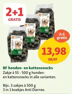 Maxi Zoo BF honden- en kattensnacks Zakje Ă 55 - 500 g honden- aanbieding