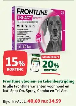Maxi Zoo Frontline vlooien en tekenbestrijding aanbieding
