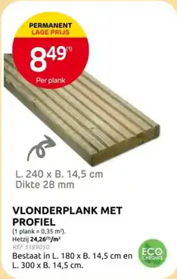 Brico Vlonderplank met profiel aanbieding