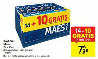 Carrefour Market Krat bier maes aanbieding