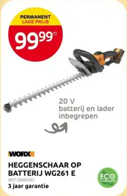 Brico Worx Heggenschaar Op Batterij WG261 E aanbieding