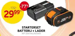 Brico Worx Batterij + Lader aanbieding
