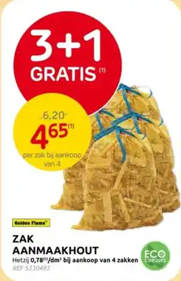 Brico Golden Flame Zak Aanmaakhout aanbieding