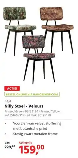 Hanos Kaja Nilly Stoel Velours aanbieding
